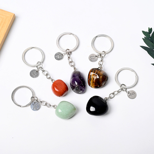 Cristales Curativos Naturales, Artesanías de Cuarzo, Gemas de los Doce Signos del Zodiaco, Llavero de Cristal para Decoraciones Colgantes - Product Image 5