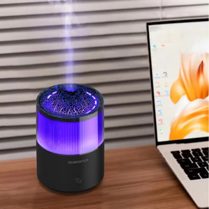 Renk gece lambası ile 200ml volkan tasarım alev Aroma YAYICI uçucu yağ koku yayıcı yangın nemlendirici - Product Image 3