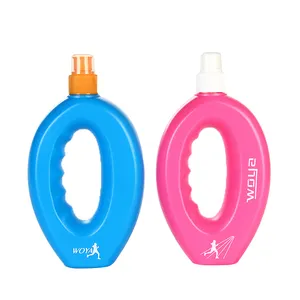 Unique Shaped Plastic 500ml kid Food safety grade running water bottle