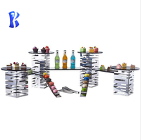 Rhinokey — buffet en acrylique blanc, support de présentation pour fête en plein air, restaurant d'hôtel de bonne qualité