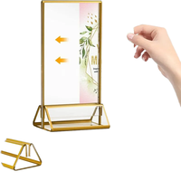 Exhibidores de Números de Mesa Triangulares Verticales de Acrílico A4 A5, Modernos y Profesionales, Porta Menús para Navidad, Marca HQ