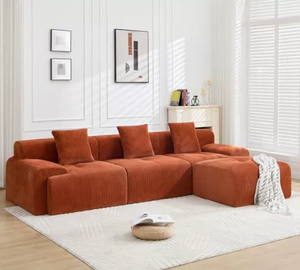 Ensemble de canapés modulaires modernes en tissu corduroy, <span class=keywords><strong>canapé</strong></span> en forme de L, meubles de salon, <span class=keywords><strong>canapé</strong></span> confortable et grand, luxe - Product Image 2
