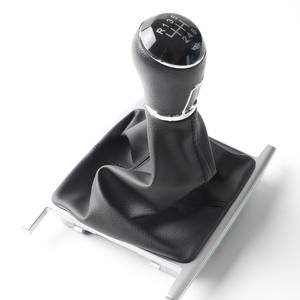 Couvre-poignée de levier de vitesses en cuir pour Volkswagen Amarok, boîte de vitesses manuelle 5 ou 6 vitesses, accessoire de voiture - Product Image 4