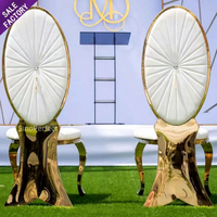 Chaise de banquet ovale dorée Sino Perfect Stage O pour événements, décoration, hôtels, mariages et salles à manger