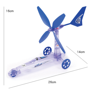 Màu xanh lá cây sicence gió điện xe DIY giáo dục đồ chơi xe mô hình Kit phòng thí nghiệm trường thí nghiệm đồ chơi trẻ em giáo dục khoa học - Product Image 4
