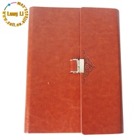 Agenda d'affaires personnalisé en cuir PU A5 avec calculatrice, reliure spirale, carnet multifonction, option de logo personnalisé, 40 feuilles pour le bureau