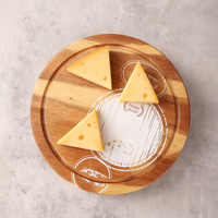 Articles de cuisine écologiques, grande planche à fromage en bois et ensemble de couteaux, design durable, cadeaux de mariage ou de déménagement