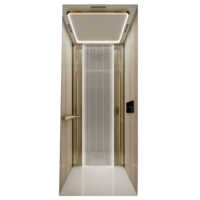 Ascenseur de villa de luxe personnalisable en acier inoxydable, entraînement par traction, capacité de charge 260-400 kg, capacité 3-5 personnes, intelligent