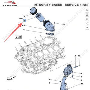 Cartucho de filtro de aceite original genuino para <span class=keywords><strong>Ferrari</strong></span> <span class=keywords><strong>458</strong></span> y <span class=keywords><strong>Ferrari</strong></span> California OE 280901, medios filtrantes de alta eficiencia - Product Image 6