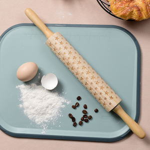 المصنع مباشرة عالية الجودة الخشب المتداول عصا شكل نجمة المطاط الخشب دبابيس اللف طويلة الأمد عصا خشبية - Product Image 4