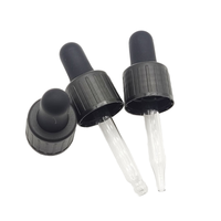 Pipette à ampoule NBR avec compte-gouttes en verre de 15mm et bouchon à vis nervuré Tétine en caoutchouc pour application liquide dans les bouteilles de produits chimiques