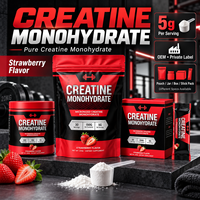 Créatine monohydrate en poudre, marque privée OEM, 5 g par portion, créatine micronisée, fabricant de suppléments