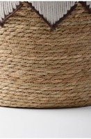 Panier de paille pliable de grande capacité fait à la main panier de rangement en tissu d'osier maison cuisine jouets bébé caractéristique panier de jonc de mer