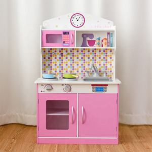 Ensemble de jeu de cuisine en bois pour enfants en gros, promotion, ensemble de cuisine pour bébé personnalisé, jouet pour filles, 1 ensemble pour bébé rose - Product Image 6