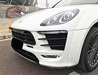 Kit de carrosserie en fibre de verre pour Porsche Macan 95B 2014-2017 Jupe latérale de pare-chocs avant large de style PD Aile de diffuseur arrière