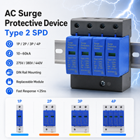 Dispositif de protection contre les surtensions AC professionnel, type 2 à 4 pôles, SPD 275V 40kA, module de protection contre la foudre à haute décharge