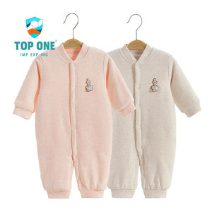 TopOne personalizado gran oferta de alta calidad Unisex básico otoño térmico general completo recién nacido niños bebé mono mamelucos - Product Image 1