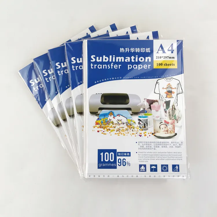 Shunaimei papier de transfert thermique par sublimation format a4 papier de transfert thermique pour impression numérique