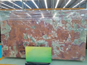 Losas de Ónix Verde Afgano Multicolor UnionStone, Ónix Translúcido Natural Retroiluminado, Mármol Verde Pakistaní Moderno Pulido para Villa - Product Image 3