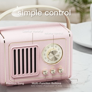 P19 Retro Altavoz Vintage reproductor de música portátil estilo Retro clásico Vintage Radio Mini Retro Vintage Radio Bluetooh altavoz - Product Image 5