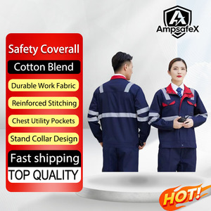Uniformes de travail de construction avec accents réfléchissants, vêtements de sécurité en polyester et coton de style nouveau pour le travail industriel - Product Image 1