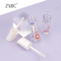 Tube de brillant à lèvres transparent 4,5 ml avec logo personnalisé et design imprimé en 3D, tube de rouge à lèvres liquide, flacon vide pour huile à lèvres et emballage – Vente en gros
