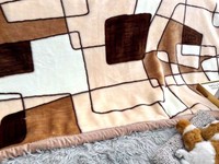 Couverture Raschel de luxe en peluche de vison super super douce, chaude et double épaisseur, avec taille personnalisée à 2 plis