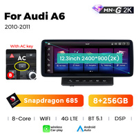 MEKEDE 2K 2400*900 Android 13 Snapdragon 685 Multimedia Car-play Android Auto Radio Mobil 4G LTE DSP untuk Audi A6 2005-2011