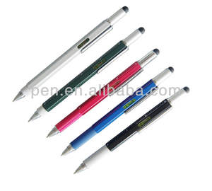 Penna Multifunzione Promozionale in Metallo con Touch Screen, Righello, Livella, Cacciavite e Penna a Sfera, Colore Personalizzabile, Forniture per Disegno Parker - Product Image 4