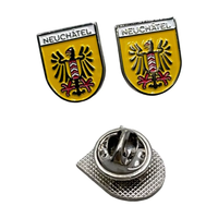 Broche personnalisée en alliage de zinc avec logo, pour chapeau ou vêtements, vente en gros