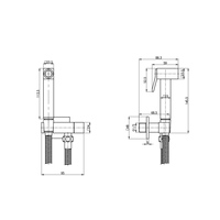 En gros Douchette WC Shattaf avec Robinet d'Angle, Tuyau Flexible, Support Mural, Accessoire Sanitaire de Salle de Bain
