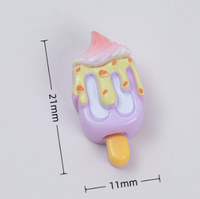Nouvelles figurines créatives en résine, 100 pièces/lot, modèles miniatures d'aliments pour maison de poupée, crème glacée d'été réaliste, pour scrapbooking et coques de téléphone
