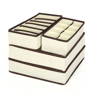 YUYANG 24 Cells Grids Underwear <b>Drawer</b> Fabric Foldable Stackable Cabinet Closet Organizers Dividers <b>Storage</b> <b>Boxes</b> - Product Image 2