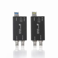 Mini convertisseur fibre optique 3G SDI 1080P, convertisseur de signal coaxial BNC, convertisseur optique 1080 60Hz, mini extenseur fibre optique 3G SDI sur LC 20 km