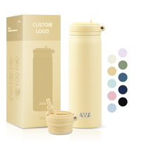 Bouteille d'eau isotherme en acier inoxydable 18/8 de 24 oz, thermos à double paroi sous vide, sans BPA, anti-fuite, pour la salle de sport, les voyages et les sports