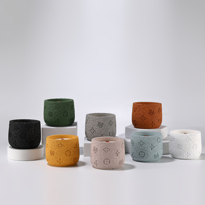 Nuevos Portavelas de Yeso de Roca Volcánica Mate con Patrones Exquisitos, Difusores de Aroma, Recipientes para Velas Aromáticas, Recuerdos para Fiestas - Product Image 2
