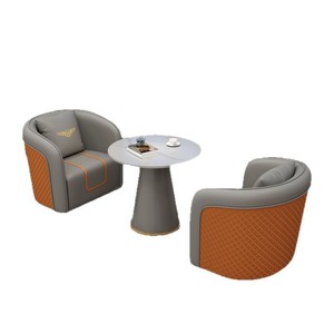 <b>Hotel</b> <b>Sofa</b> Set PU Leather Metal Frame Durable For Restaurant Commercial Space - Product Image 5