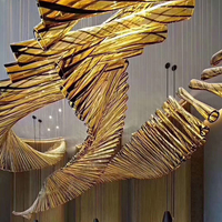 Luminaires suspendus de luxe pour club-house, éclairage décoratif d'intérieur, lustres en métal et verre sur mesure