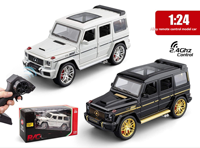 Modèle réduit de Mercedes-Benz G63 à l'échelle 1:24 en alliage, SUV tout-terrain télécommandé avec portes ouvrables, voitures télécommandées, jouet rechargeable pour enfants