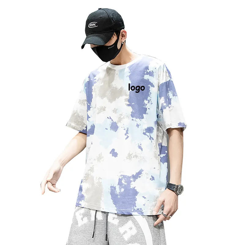 Wwwxxxcom Xxxl taglia T-Shirt uomo all'ingrosso 100% cotone Pima cina T-Shirt oversize in bianco Tie Dye