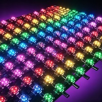 Écran LED transparent en maille pour extérieur P50 IP65, écran à grille de pixels flexible pour projet d'éclairage de façade de bâtiment commercial