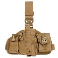 OEM Tactique Drop Leg Holster 600D Nylon MOLLE Pistolet de Poing Cuisse Holster Ceinture Mini EDC Pouch Sangle Antidérapante