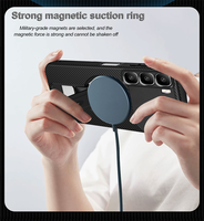 Étui de protection rigide en fibre de carbone TPU PC avec support magnétique et béquille pour Hot60 5G/Hot60i 4G