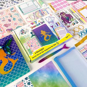 Set di Scrittura con Quaderno a Fogli Mobili 'Sirena Galassia Cosmica' da 45 Pezzi per Ragazze, 90 Fogli, Regalo Creativo con Design <span class=keywords><strong>Unicorno</strong></span> Magico - Product Image 2
