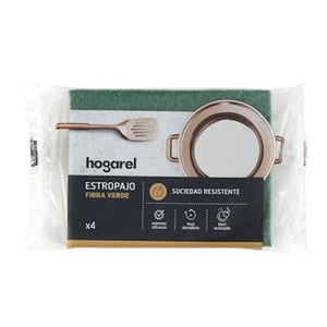แผ่นใยขัดทำความสะอาดสีเขียว Hogarel 4 ชิ้น - Product Image 1