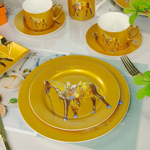 Custom Fine Bone China <b>Dinnerware</b> <b>Dinnerware</b> Sets Luxury Ceramic Dinner Set Western Porcelain <b>Dinnerware</b> Set - Product Image 2