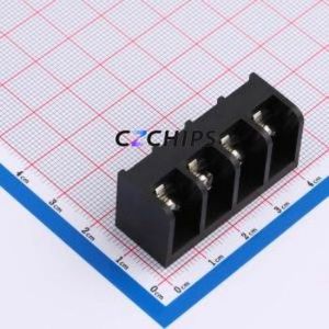 MXHB9500-9.5-04P-BK01-Cu-S-A Barrier Terminal Block Through hole,P=9.5mm Connector Three Sides 9.5mm 1x4P Straight Pin - Product Image 1
