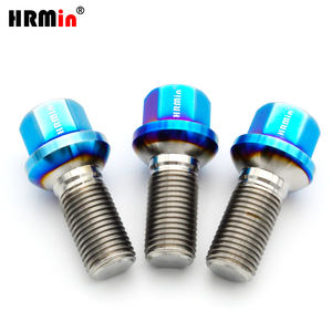 HRMin Burnt Blue Gr5 Titanium Ball Seat Vis en titane Boulon de <span class=keywords><strong>moyeu</strong></span> de roue Boulon en titane M14 * 1.5*28mm pour <span class=keywords><strong>voiture</strong></span> de course mercedes-benz - Product Image 4