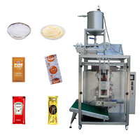 Machine d'emballage verticale entièrement automatique pour liquides, adaptée à la sauce tomate, au vinaigrette, à la mayonnaise, au miel, au lait concentré