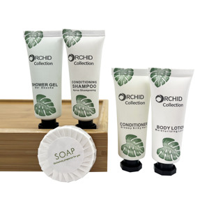 Articles de toilette d'hôtel de luxe en gros à prix avantageux pour les chambres d'hôtes, shampooing et <span class=keywords><strong>gel</strong></span> <span class=keywords><strong>douche</strong></span> jetables bon marché pour hôtel, personnalisés avec logo - Product Image 3